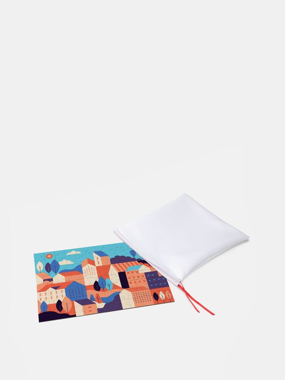 custom puzzle satin bag