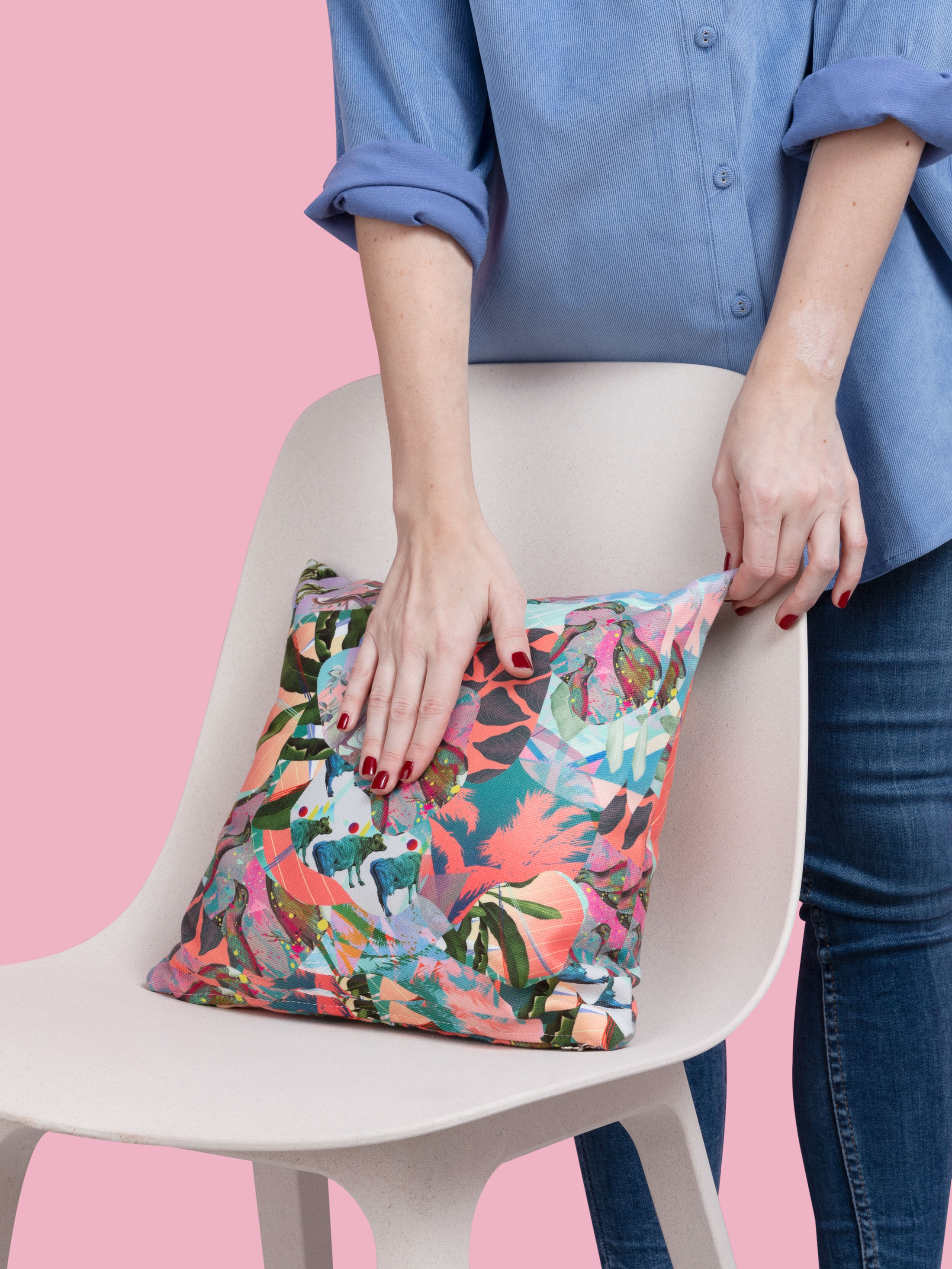 Coussin imprimé avec rembourrage