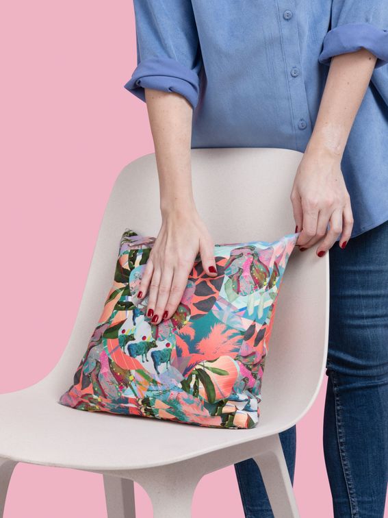 Coussin imprimé avec rembourrage