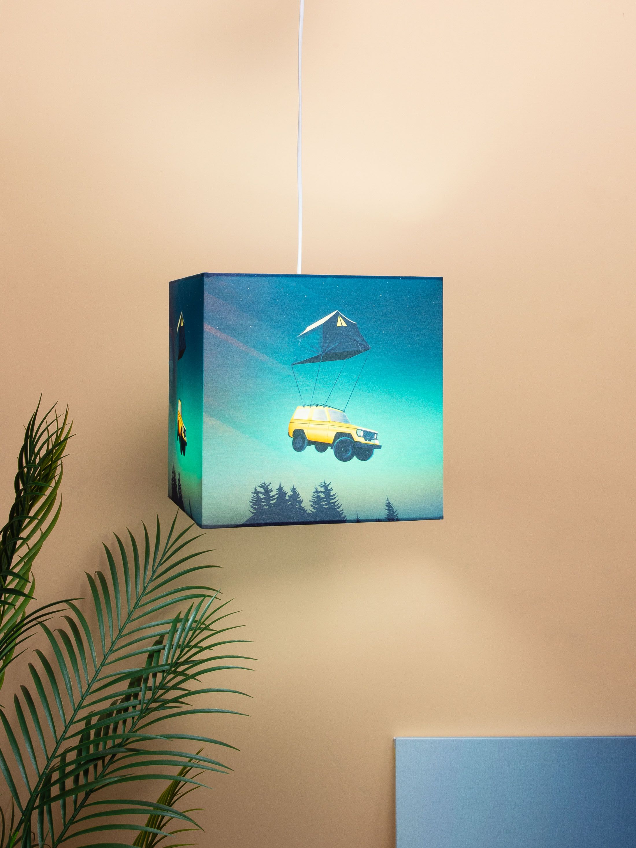 Square Lamp Shades with design