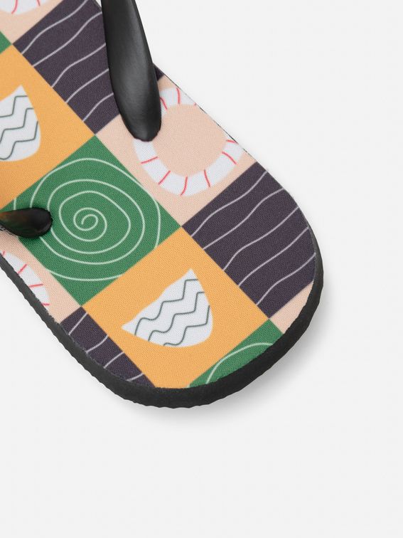 custom flip flops on feet