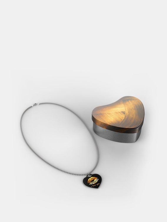 custom silver heart necklace