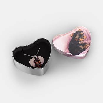 collar corazon de plata de ley personalizado