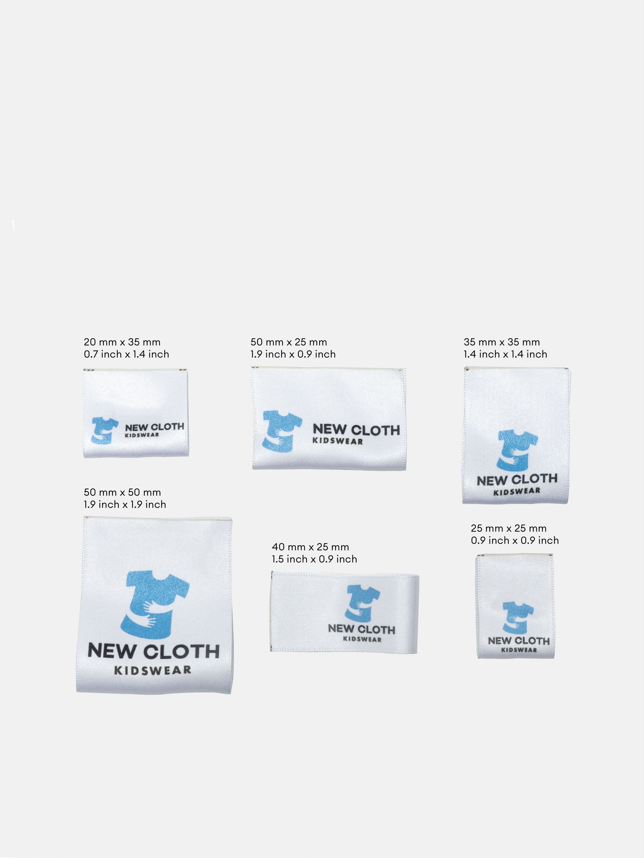 Personalized fabric clothing labels