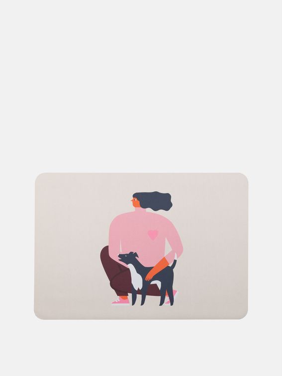 dog food mat printed with cute cartoon designs