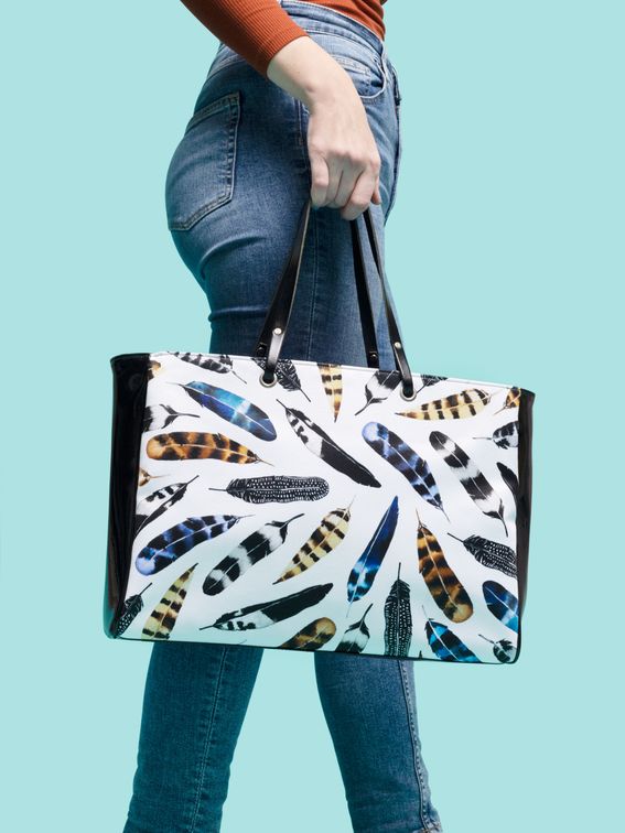 printed handbags