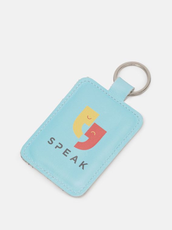 Stitching colour company logo keyring