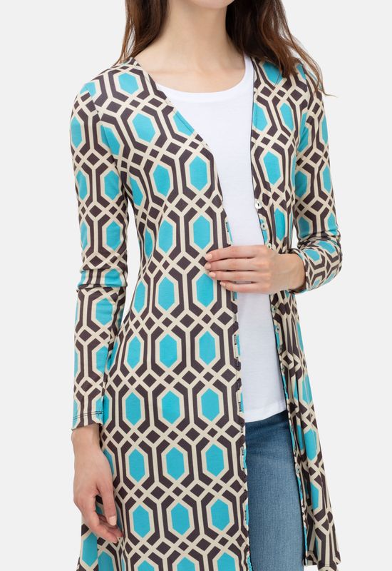 Womens top printed cardigans