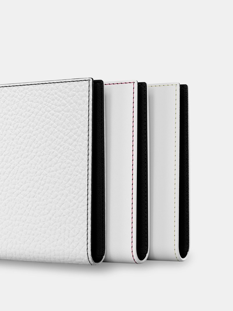 leather travel wallet repeat design