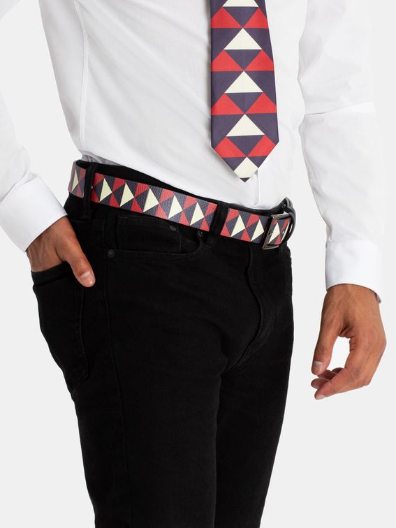 printed leather belts
