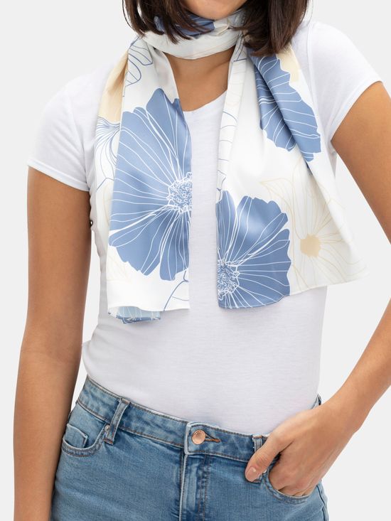 Cotton scarf for women with decorative ends Silk scarves for