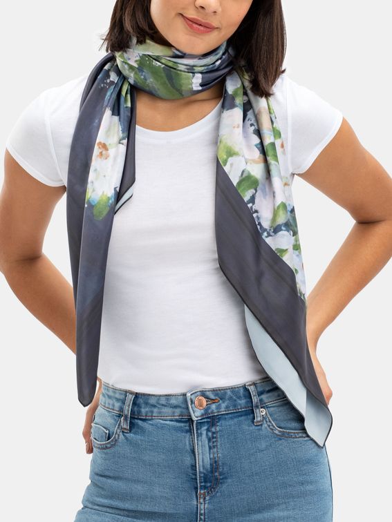custom silk scarf square