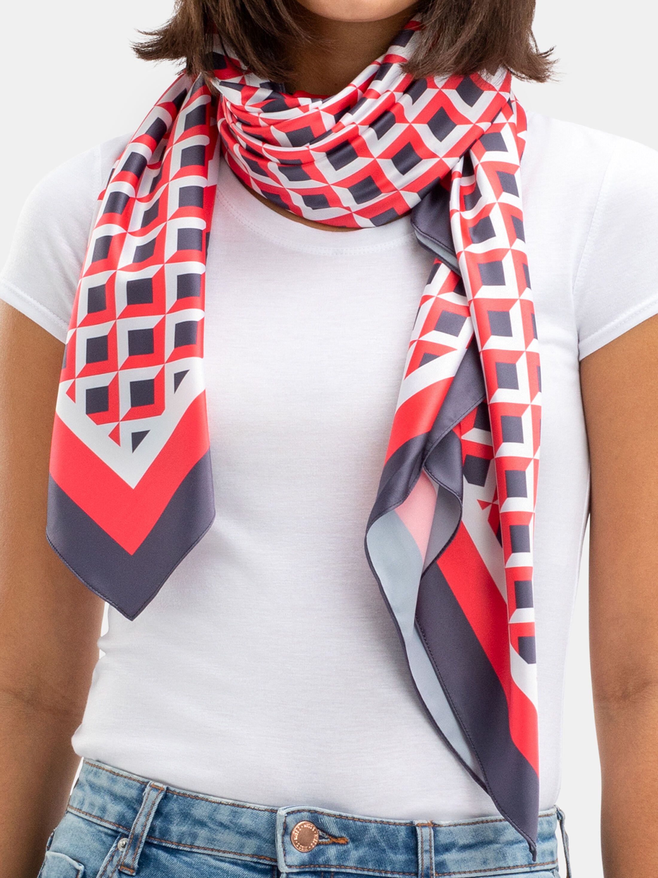 fyrkantig scarf med eget tryck