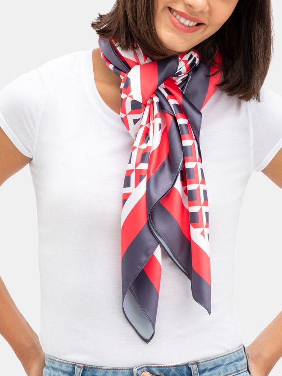 printed silk square scarf