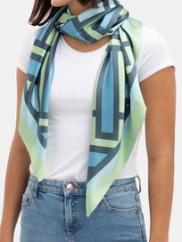 printed satin shawl hemming