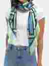 printed satin shawl