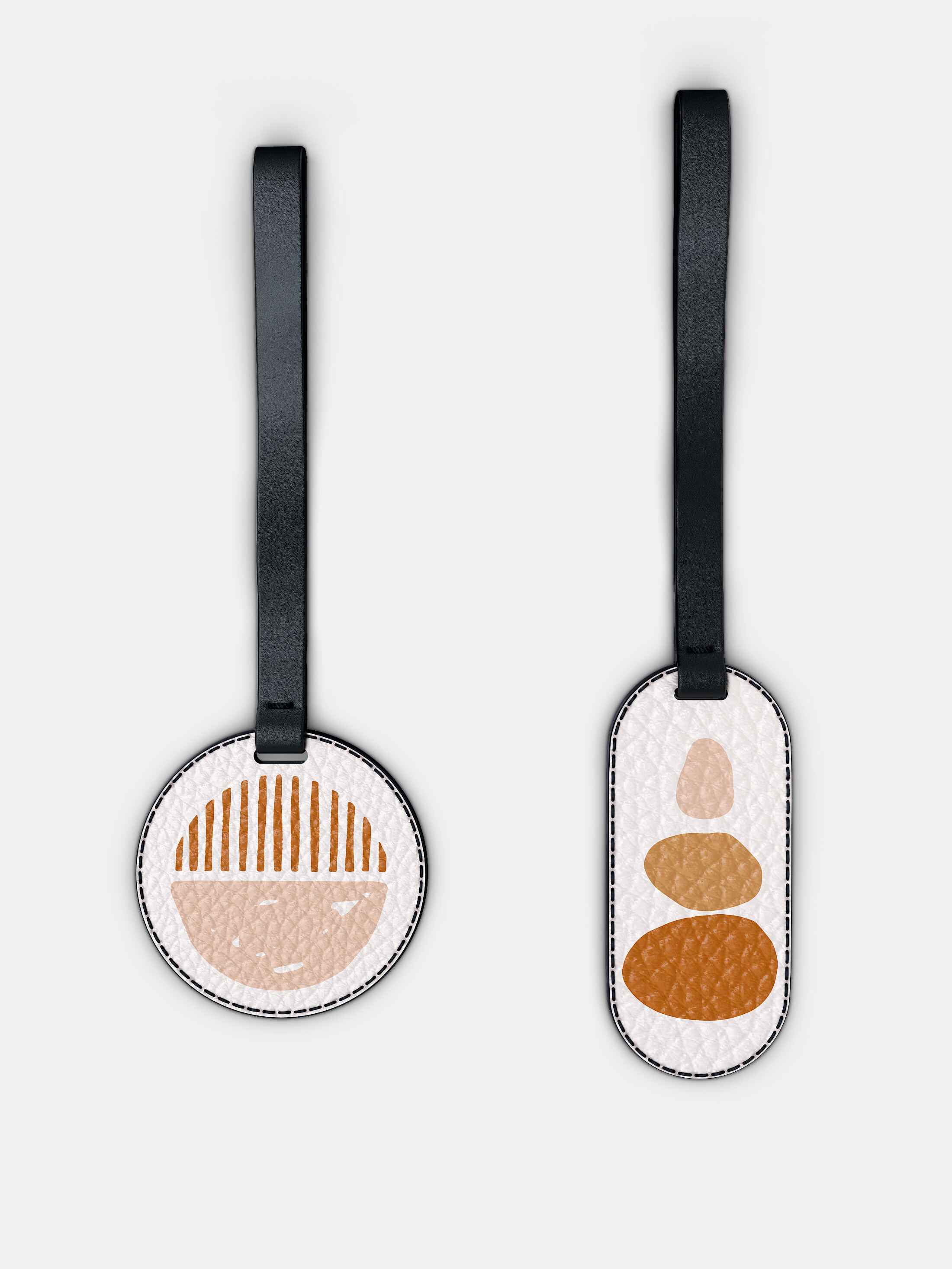 custom leather label shapes