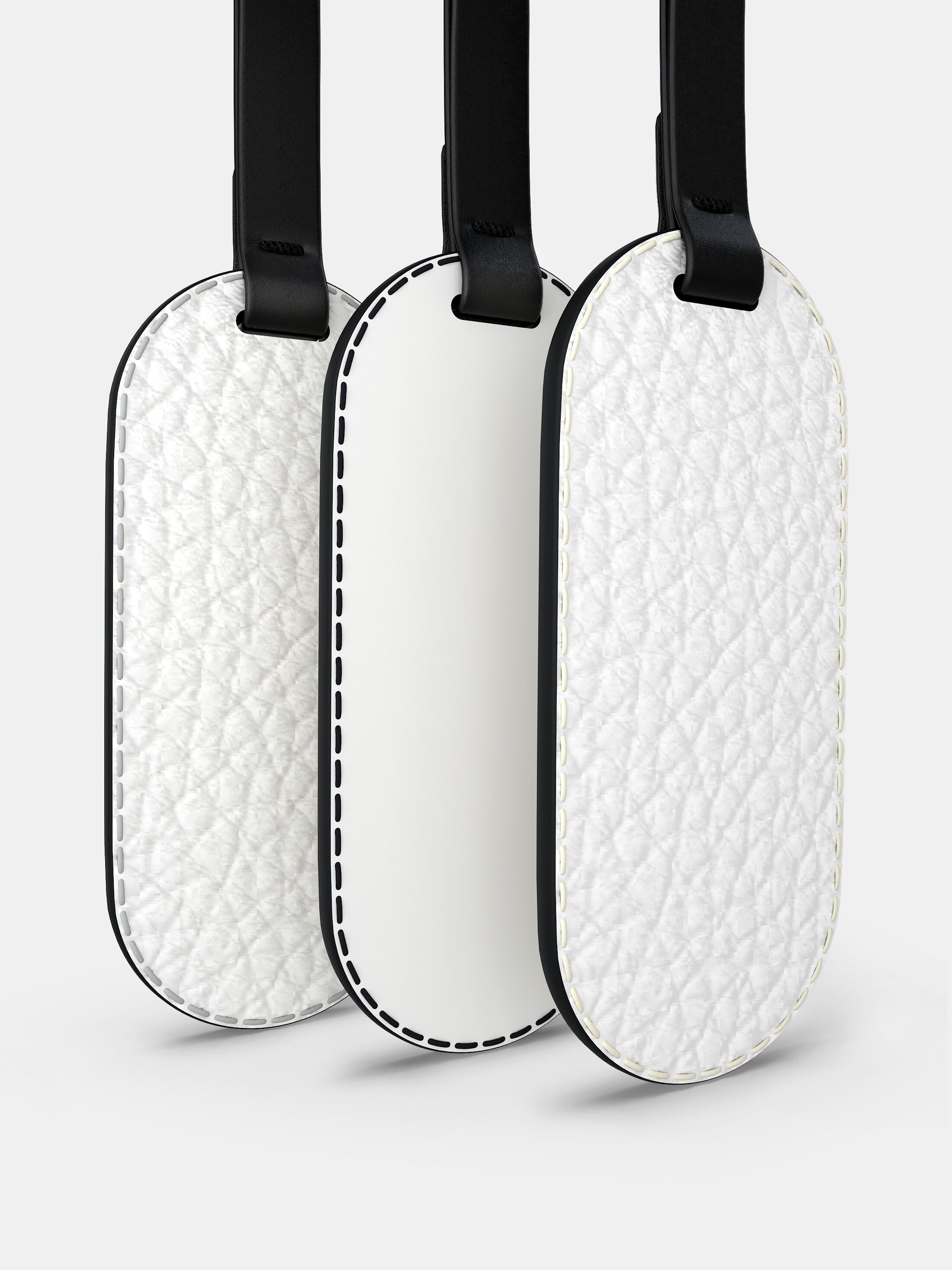 custom bag charm leather details