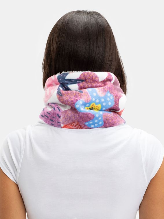 Printed paint design fleece lined neck warmer