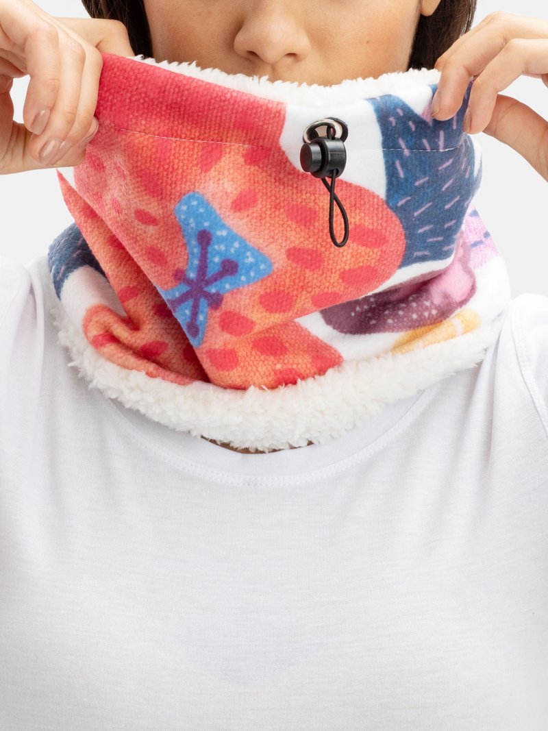 Printed fleece infinity scarf design