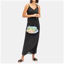 Custom pleated crossbody bag