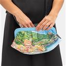 personalized pleated crossbody bag side view