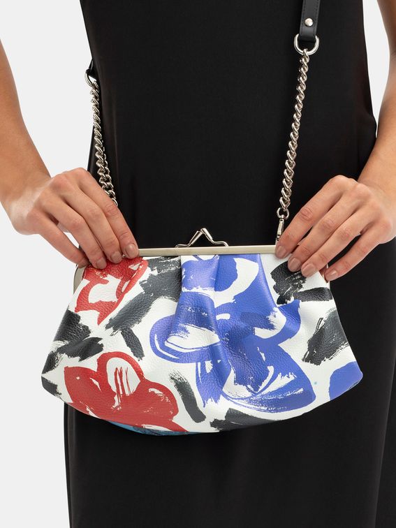 Custom metal frame bag	printed with strap