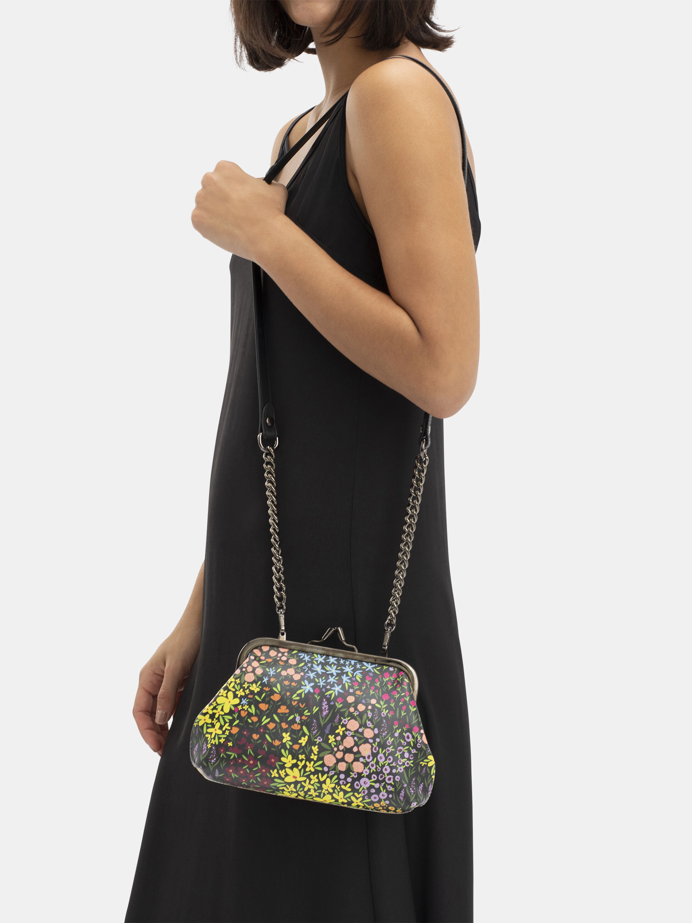 Misure della borsa con struttura in metallo personalizzata