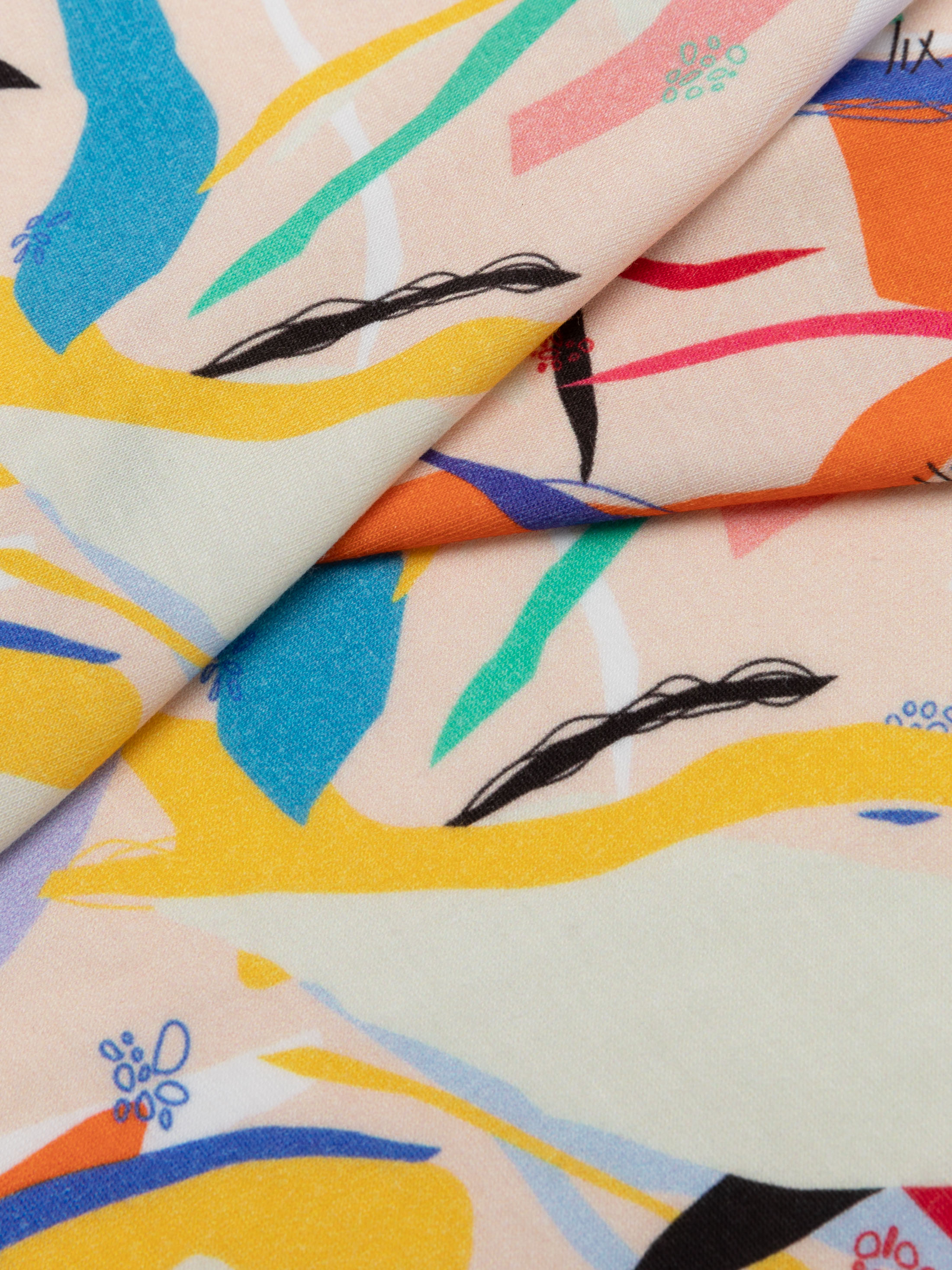 patterned cotton jersey fabric