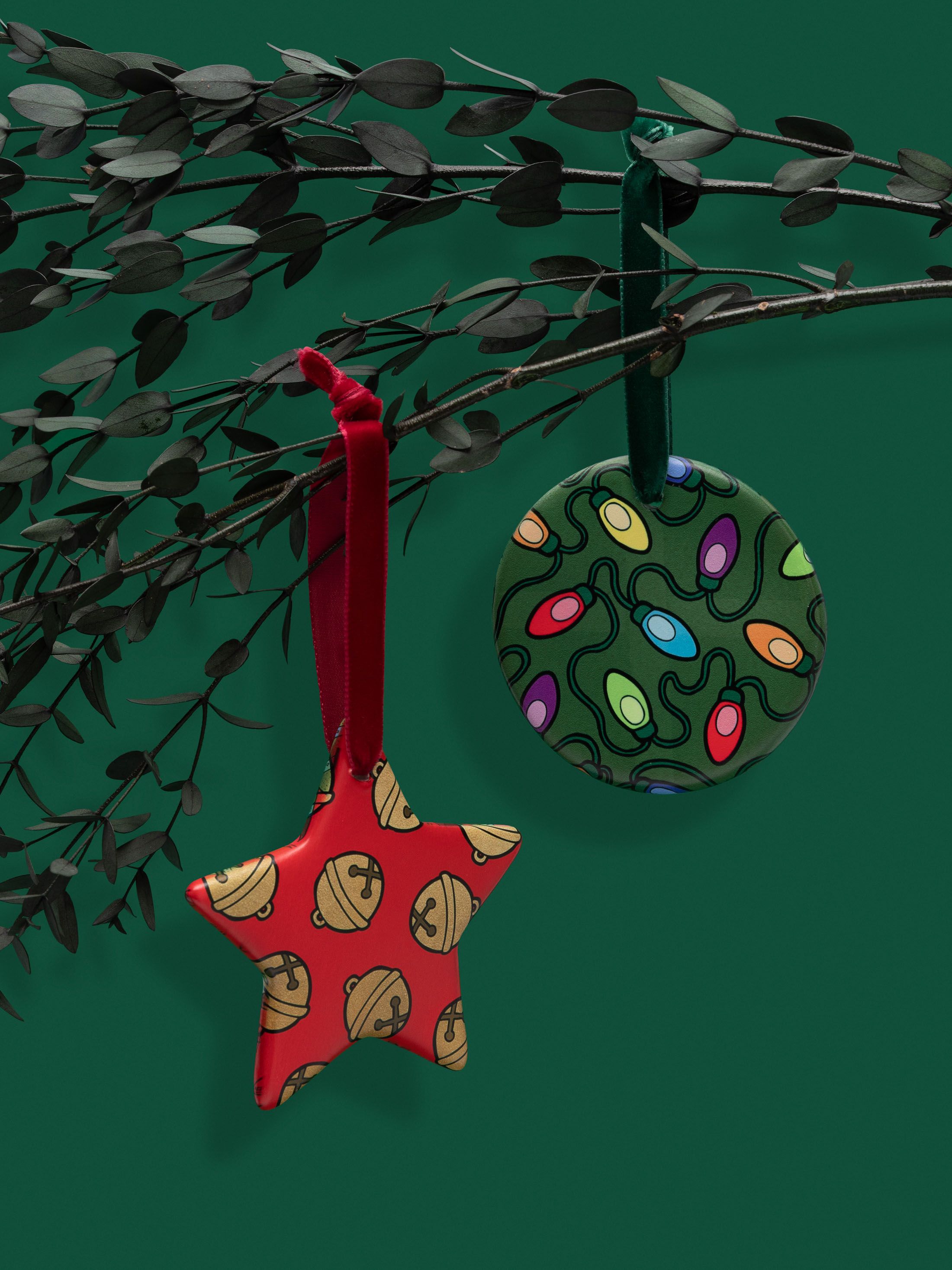 printed christmas ornaments