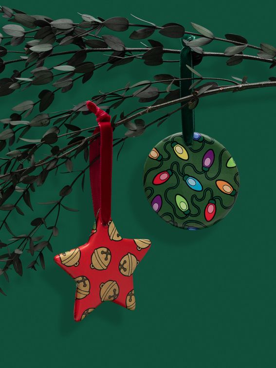 printed christmas ornaments
