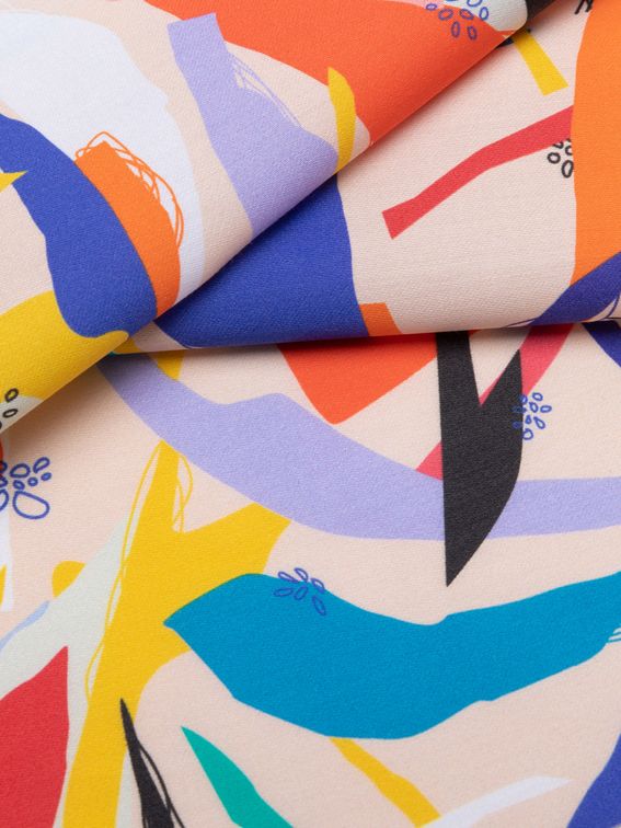 カスタムプリントveaオーガニックコットンサテン