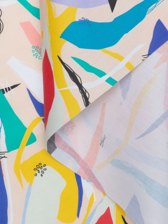 custom printed Cotton Satin fabric