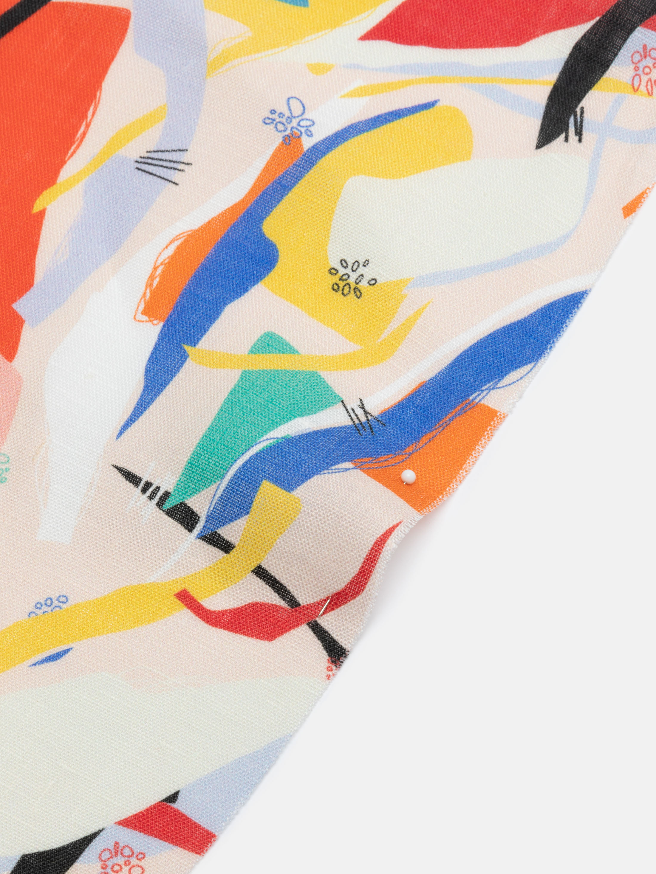 custom printed linen fabric edges