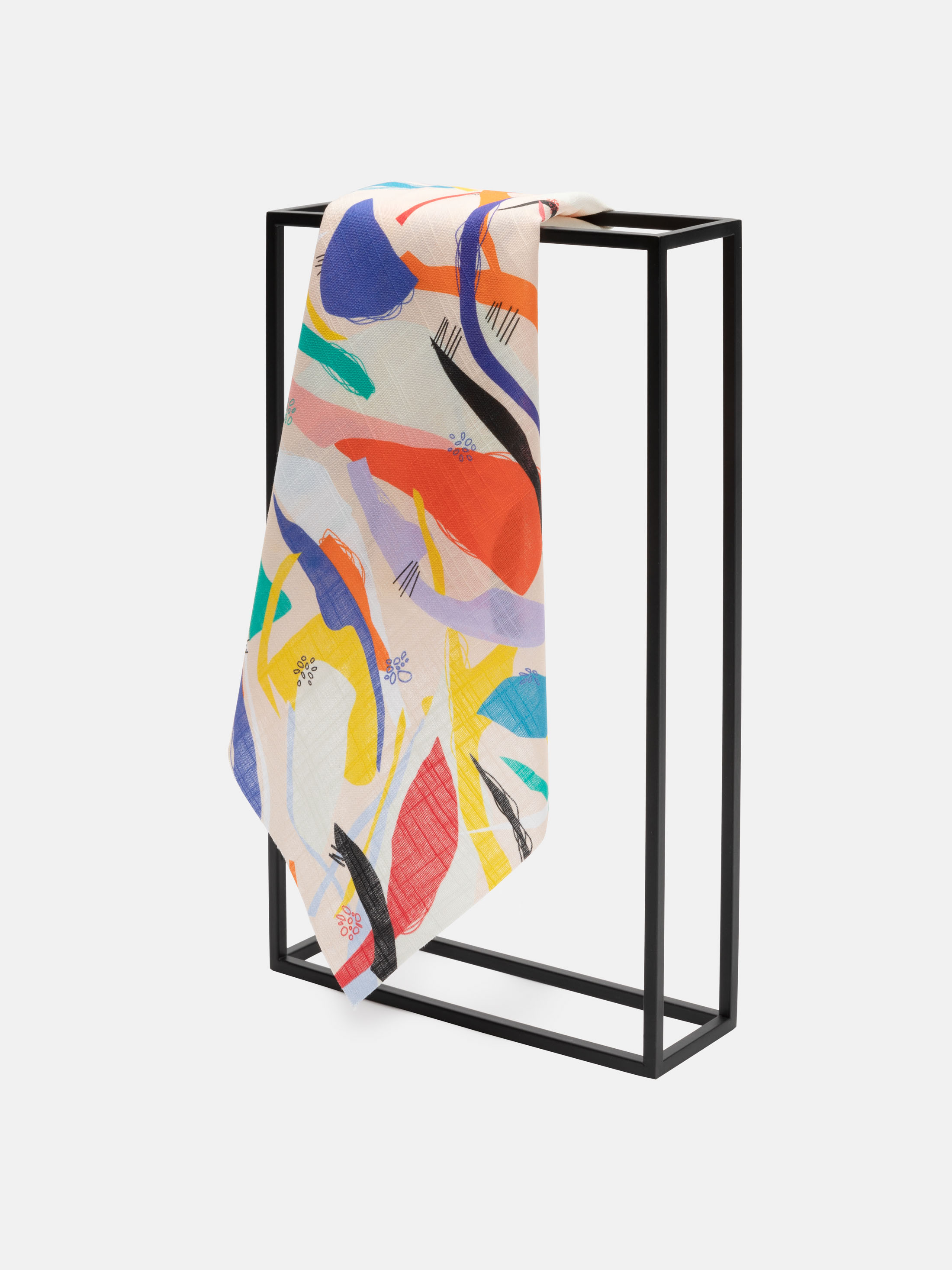 drapé du tissu coton flammé imprimé sur mesure