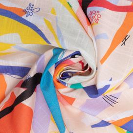 コットン スラブ生地 印刷