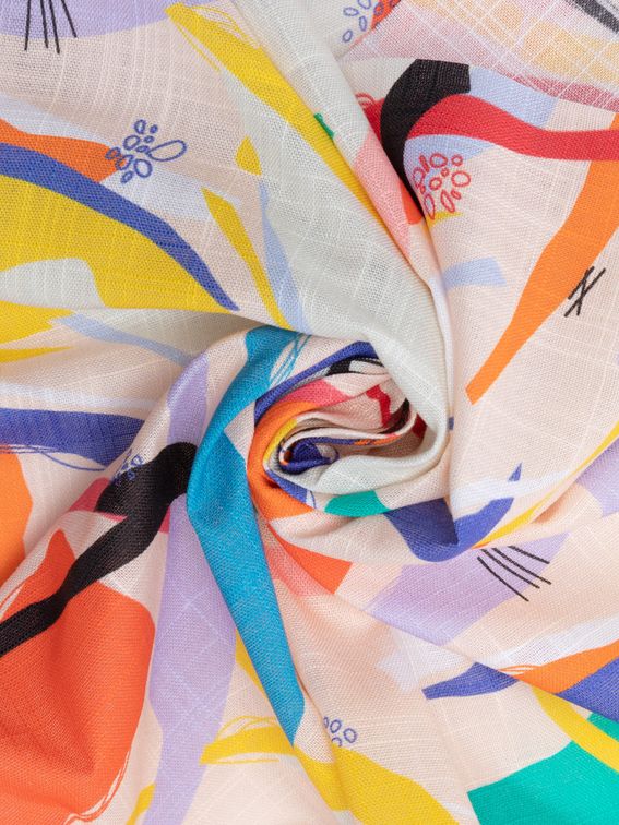 cotton slub fabric printing