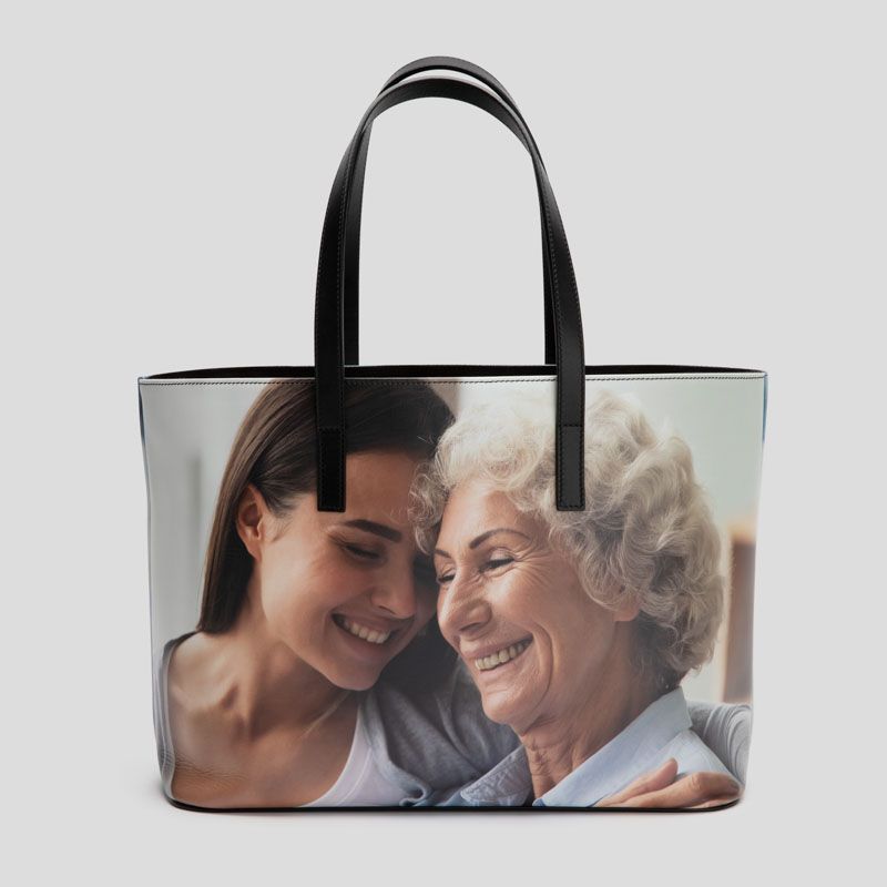 personalized leather tote