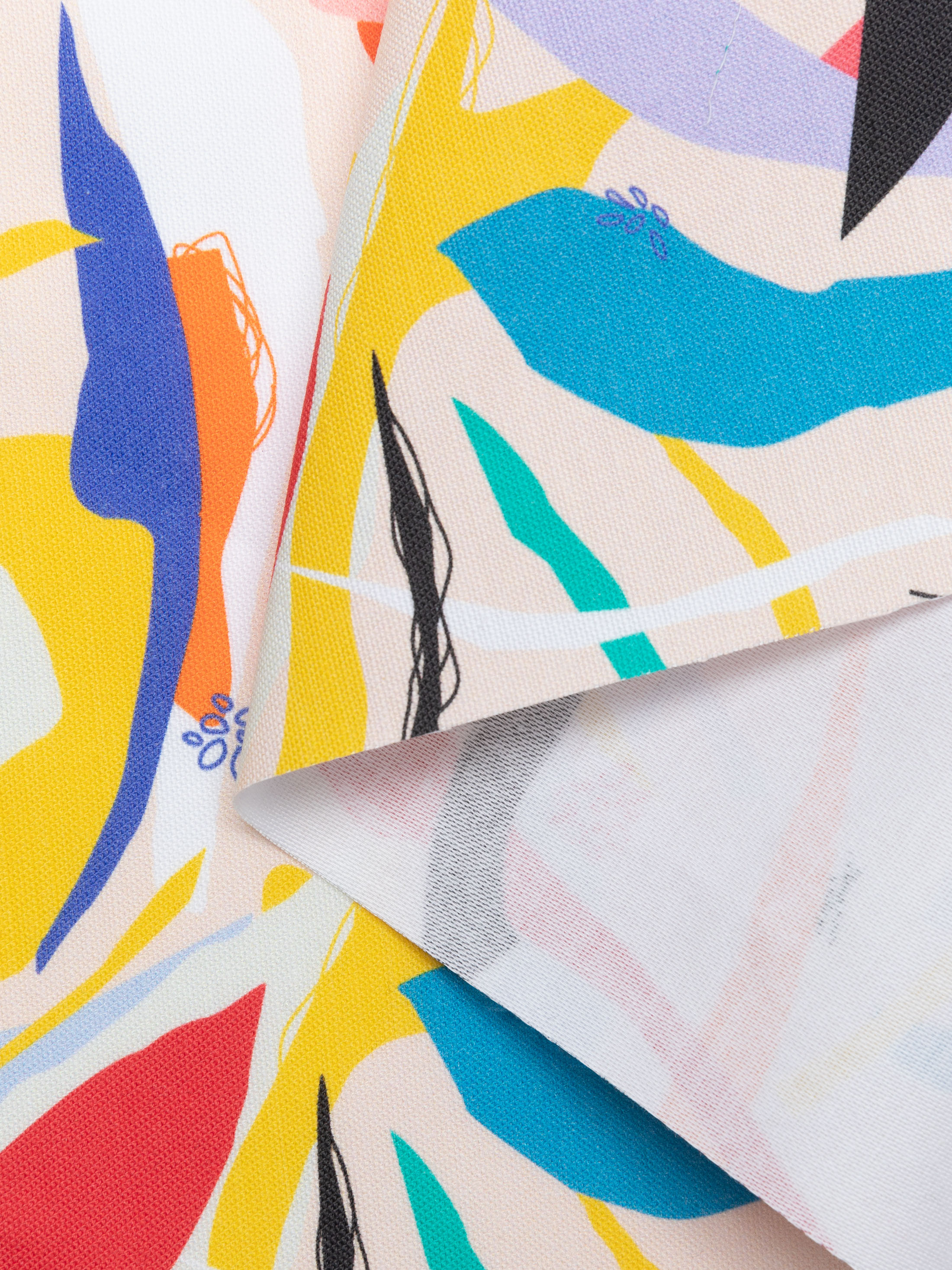 printed cosmic cotton warp satin