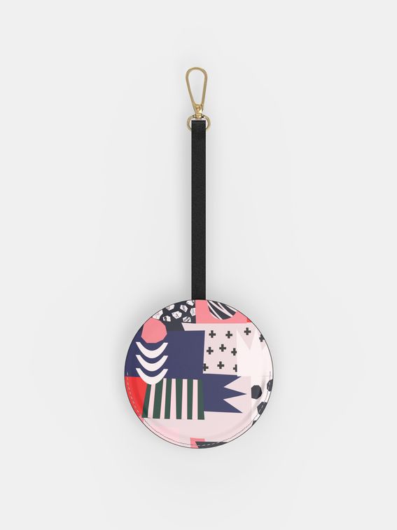 design your own compact mirror with strap