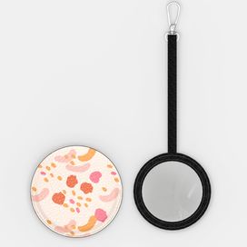 カスタム レザー コンパクトミラー 名入れ