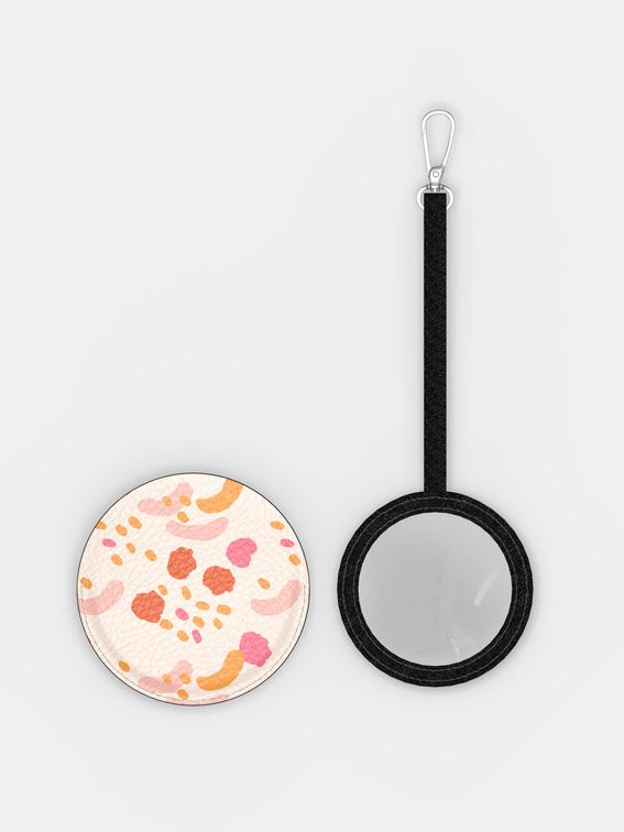 Custom Leather Compact Mirror