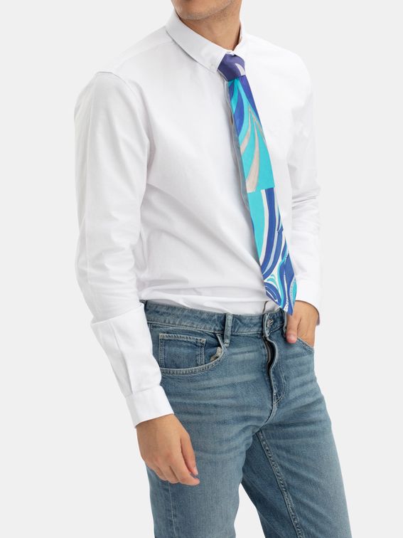 custom printed silk tie