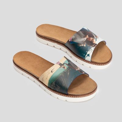 Sandalias de cuero personalizadas mujer