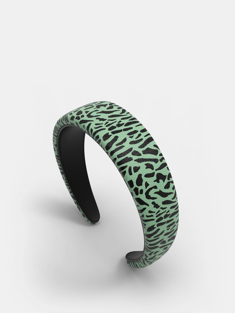 custom printed headband green print