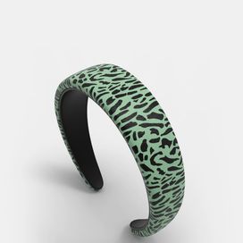 custom printed headband green print