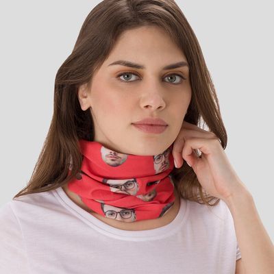 neck gaiter with faces