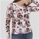 ladies long sleeve t-shirt fabric