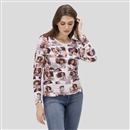 ladies custom long sleeve shirt neckline and label