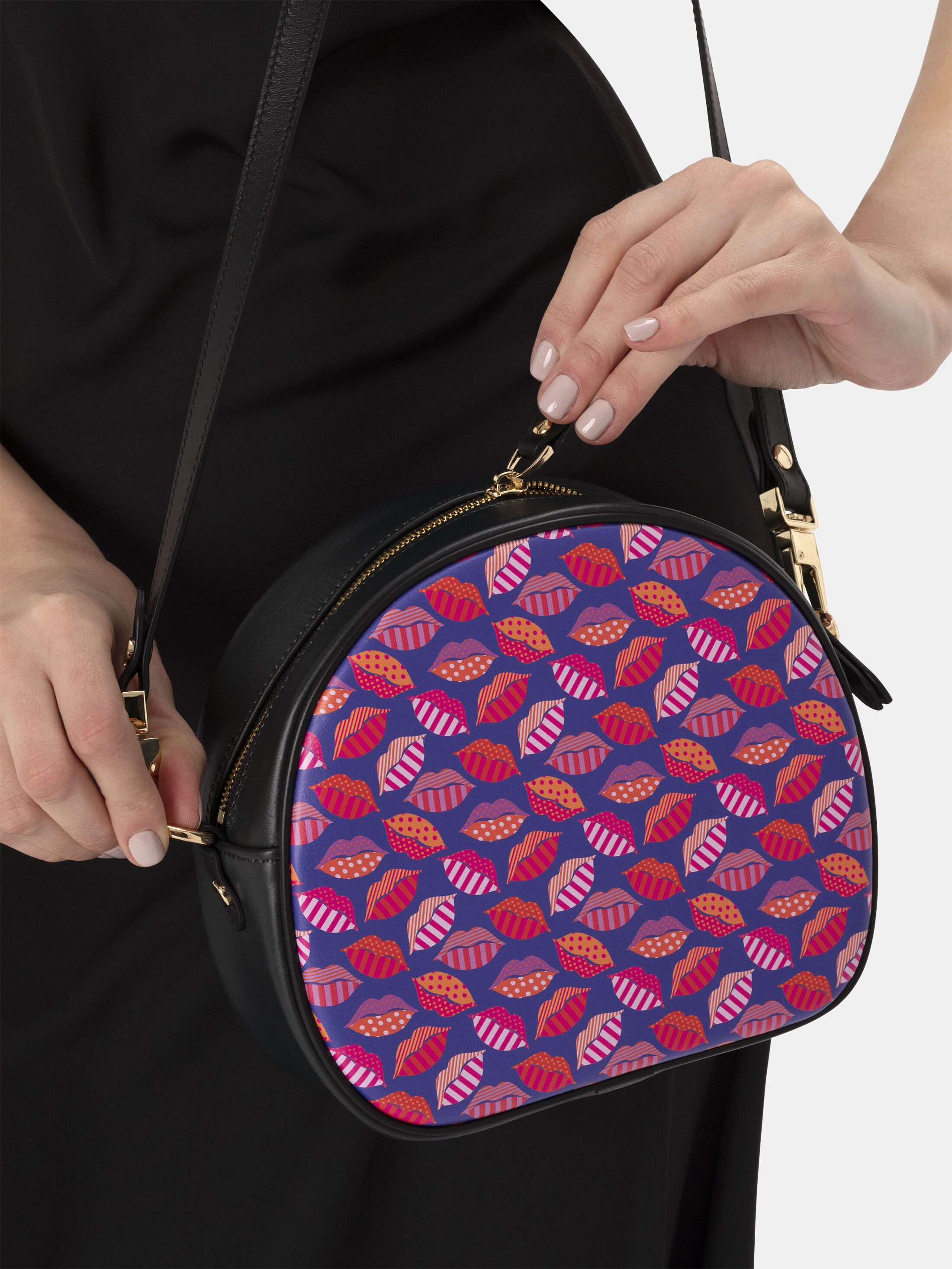 leren ronde tas bedrukken